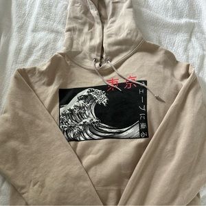 Cream Hoodie Size L
